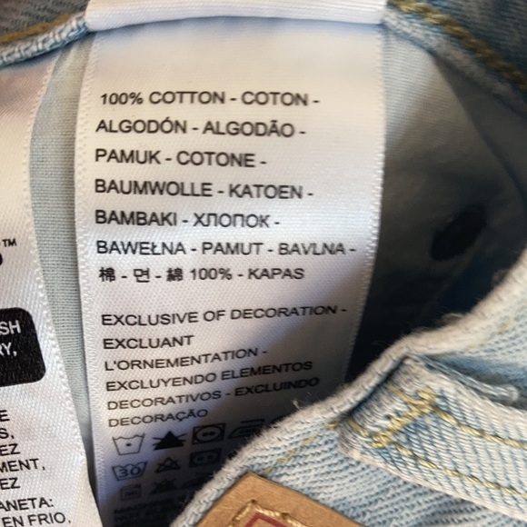 Levi’s Low pro midrise Straight leg jean distressed denim cotton 32 - Picture 15 of 17